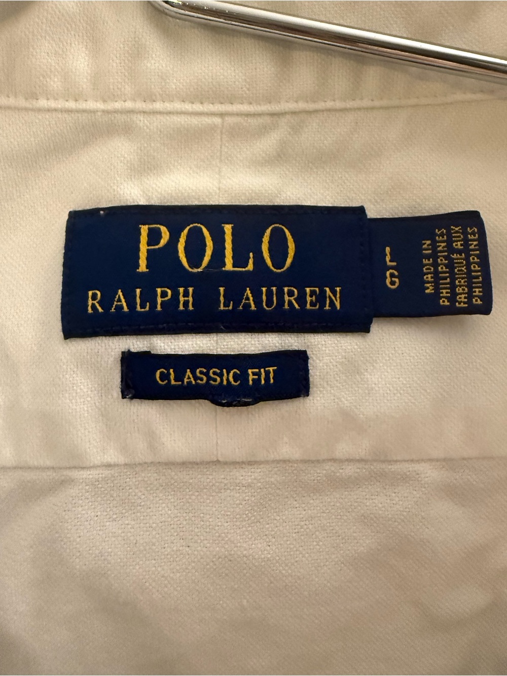 Polo Ralph Lauren White Long-Sleeve Button-Down with Polo Pocket Logo Lg - Picture 3 of 6